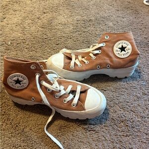 Converse Kids High-Top Sneakers - Tan